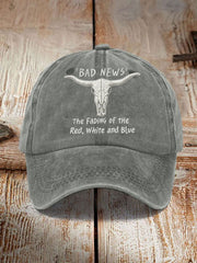 Unisex Bad News The Fading Of The Red White And Blue Print Hat