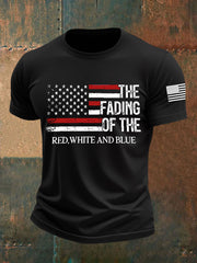 Men's The Fading Of The Red White And Blue Short-sleeved T-shirt