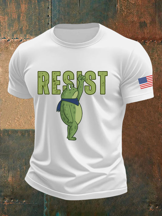 Men's Retro Resist Frog Printed T-shirt