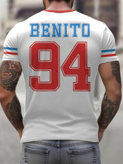 Men's Bunny Football Music Lover Printed T-shirt