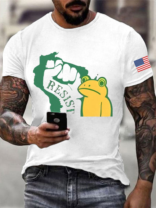 Men's Resist Frog Printed T-shirt