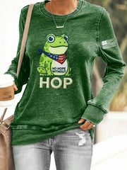 Women's Frog Resist No Hope Without Hop Printed Sweatshirt