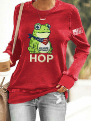 Women's Frog Resist No Hope Without Hop Printed Sweatshirt