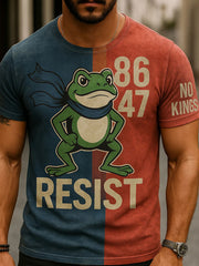 Men's Resist Frog Print Casual T-shirt