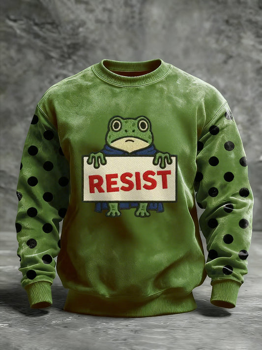 Men's Portland Frog Printed Crew Neck Sweatshirt