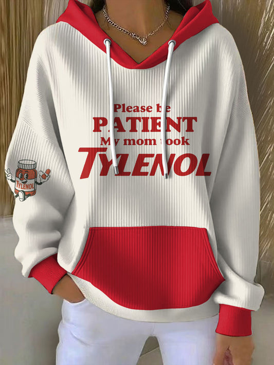 Women's 8647 FDT Funny Tylenol Printed Hoodie