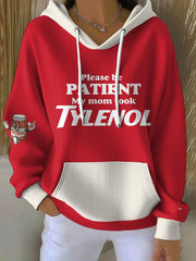 Women's 8647 FDT Funny Tylenol Printed Hoodie